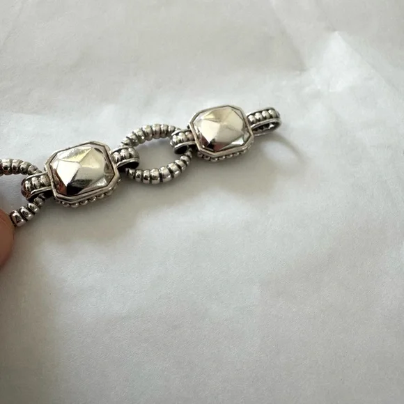 LAGOS Sterling Silver Rocks Station Link Bracelet - Picture 7 of 11